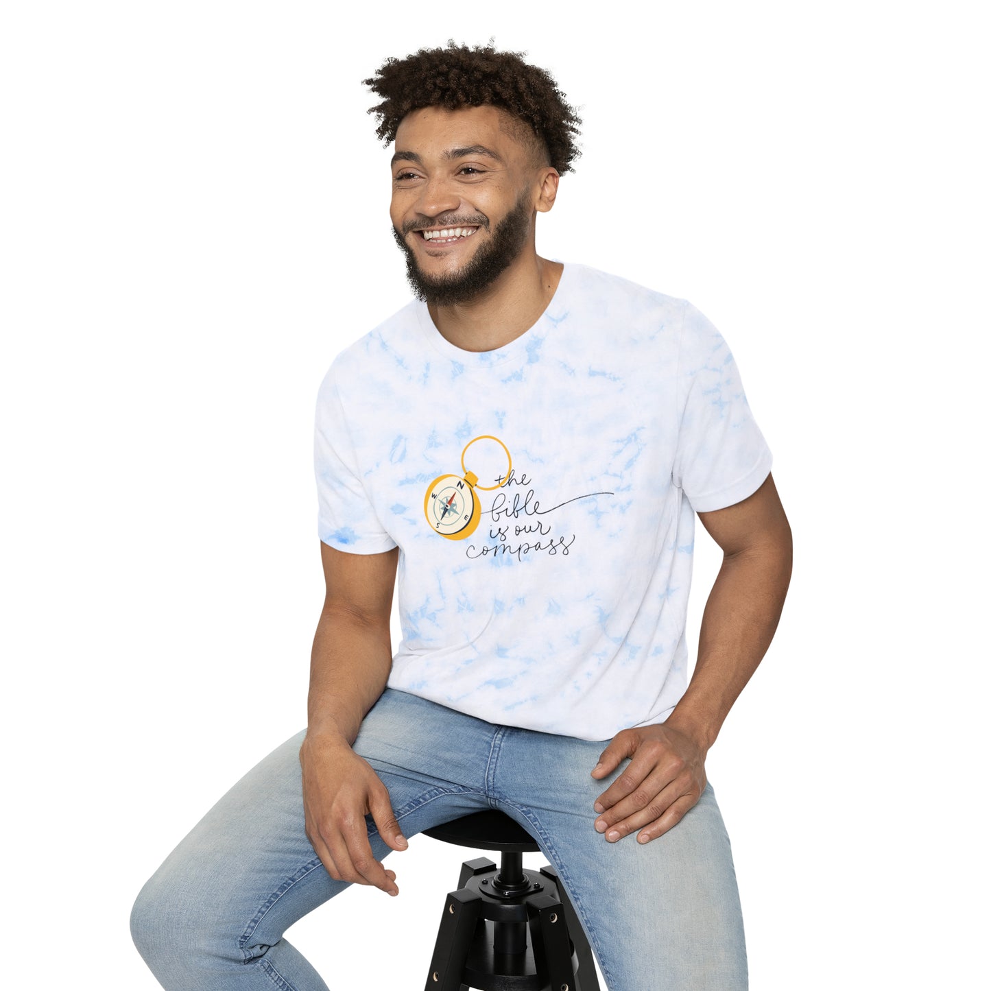 Bible Compass Unisex Fashion Tie-Dyed T-Shirt