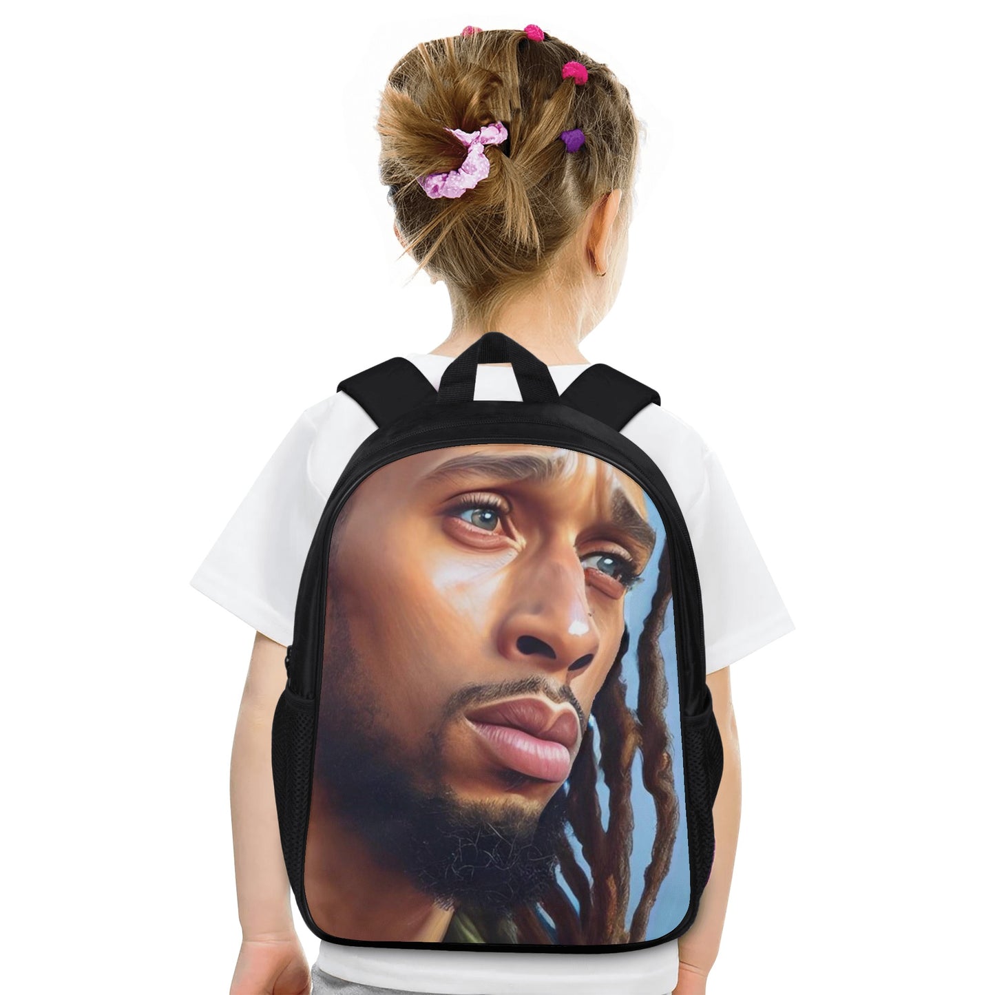 14 Inch Nylon Black Jesus Backpack