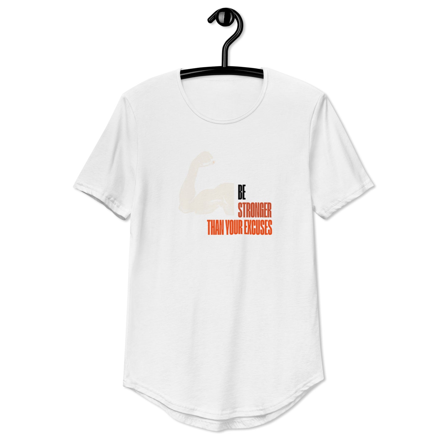 BSTYE Men's Curved Hem T-Shirt