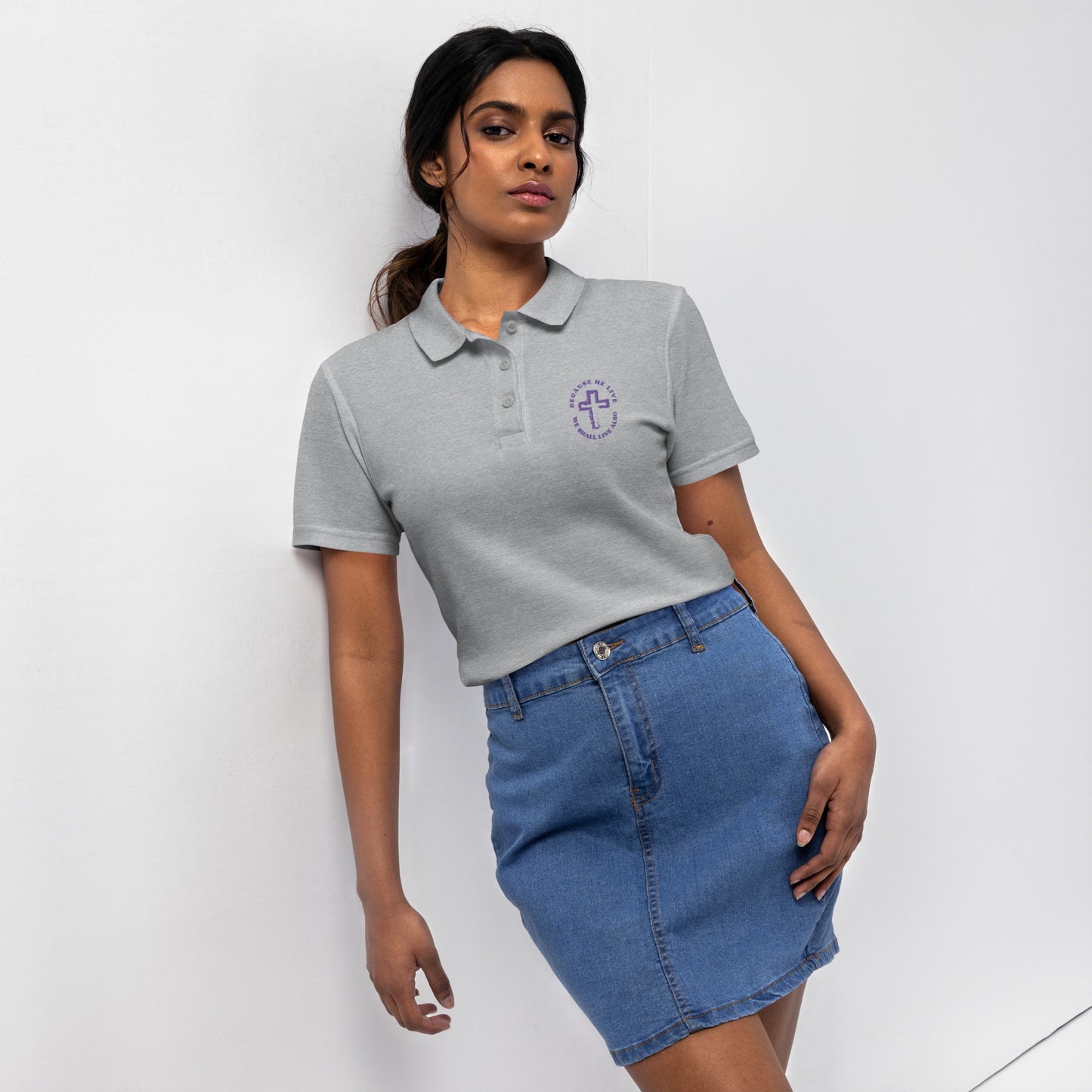 Because He Lives Women’s Pique Polo