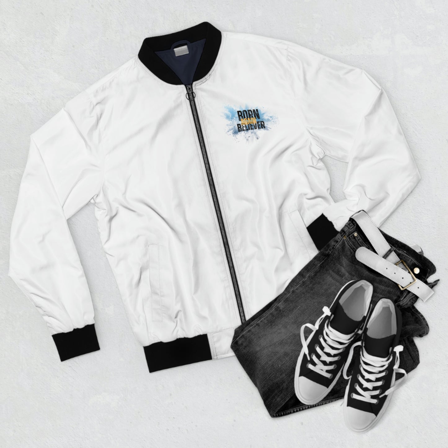 WWJD Men's Bomber Jacket (AOP)
