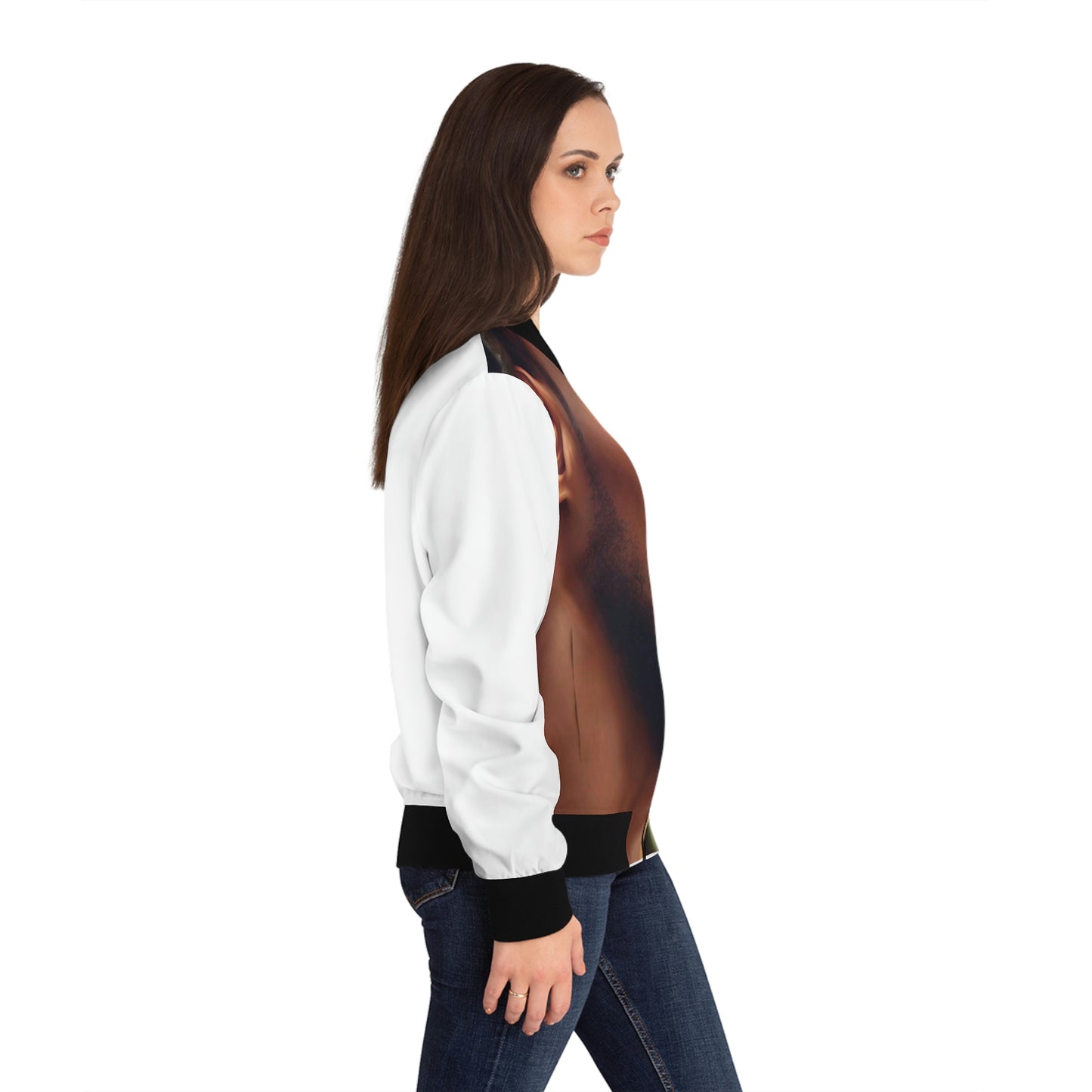 Black Jesus Women's Bomber Jacket (AOP)