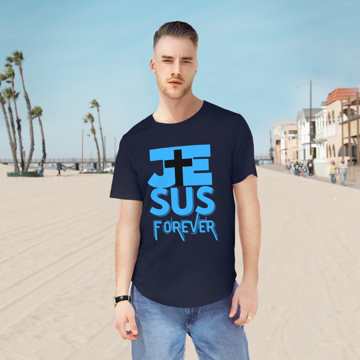 Men's Jersey Curved Hem Tee