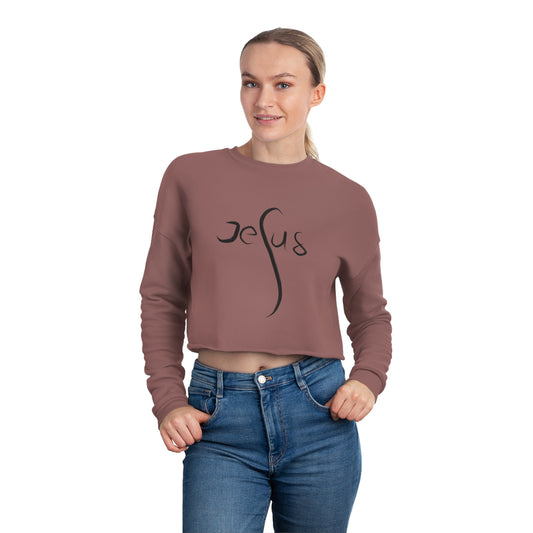 Women's Jesus Cropped Sweatshirt