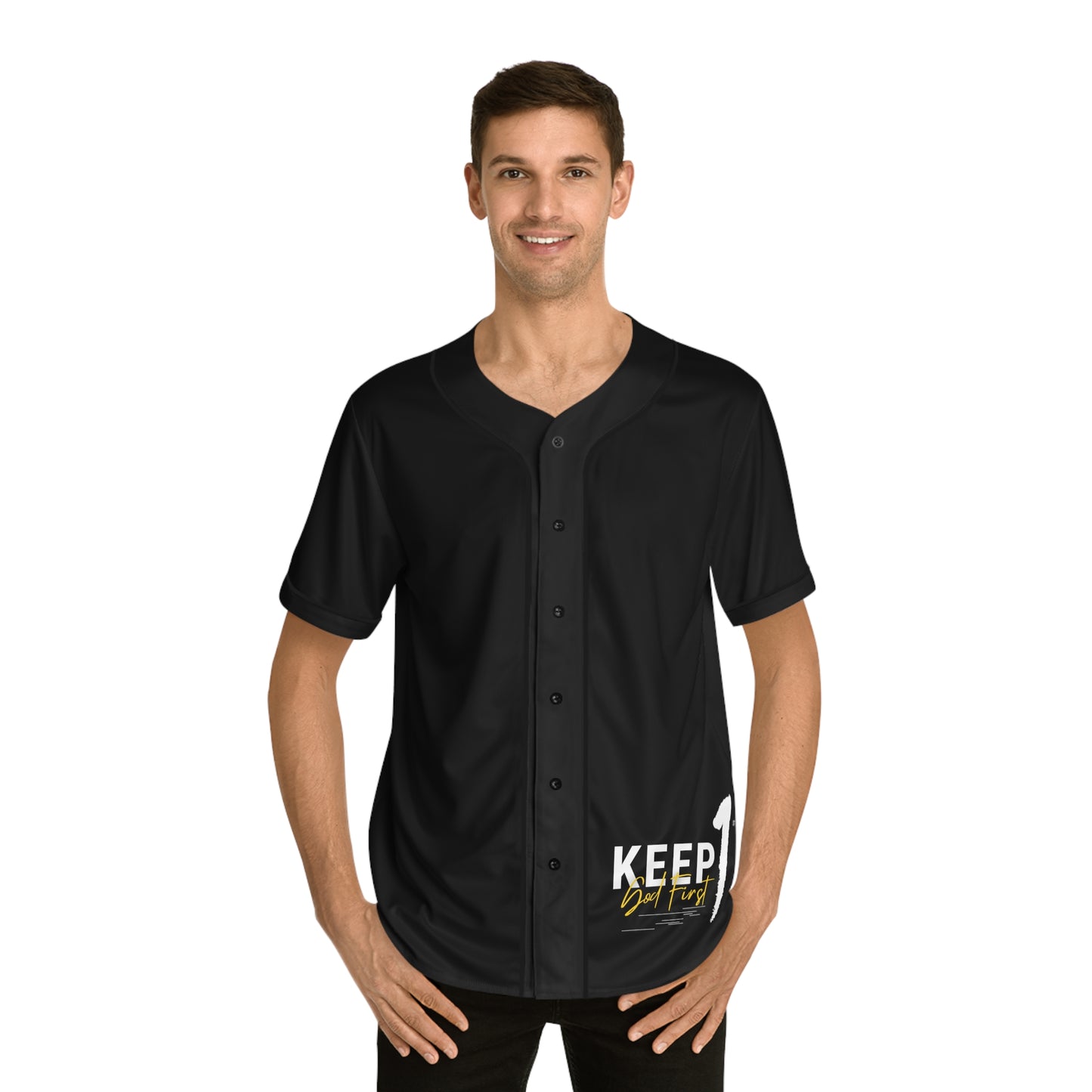 Faith-Inspired Men's Baseball Jersey (AOP)
