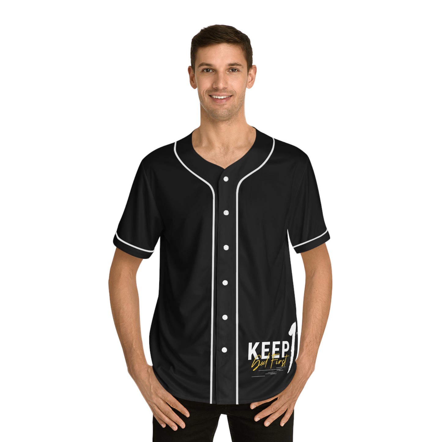 Faith-Inspired Men's Baseball Jersey (AOP)