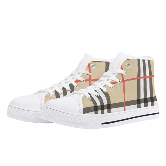 Mens High Top Checker Shoes