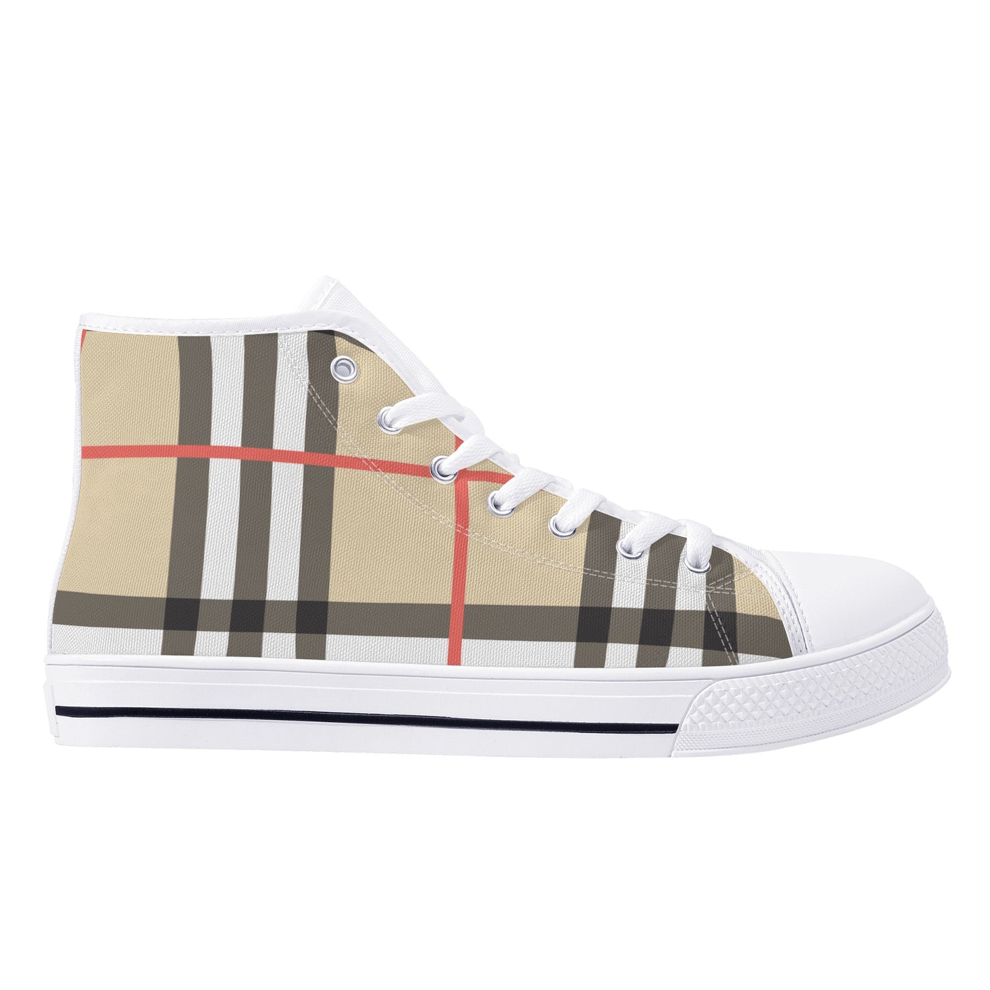 Mens High Top Checker Shoes
