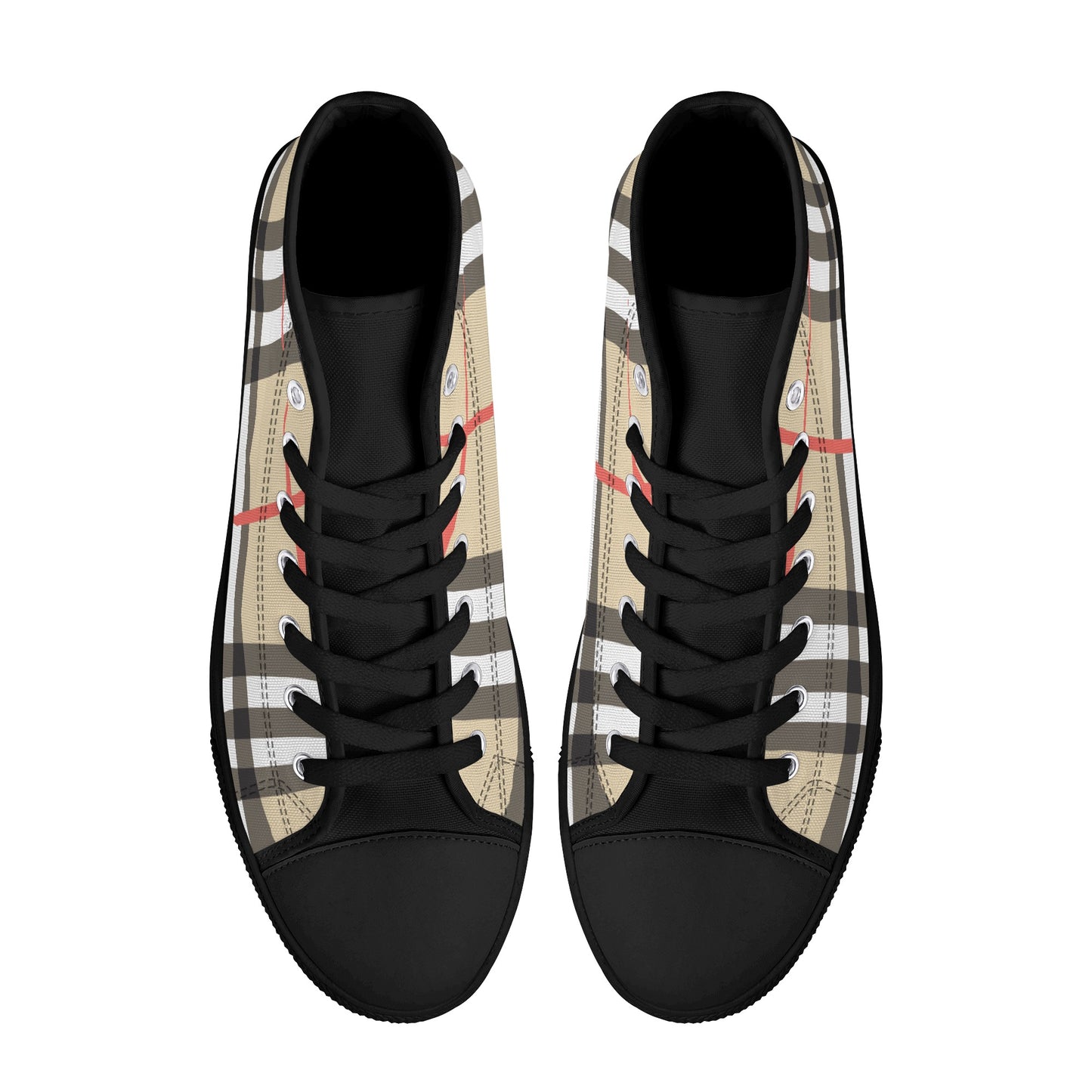 Mens High Top Checker Shoes