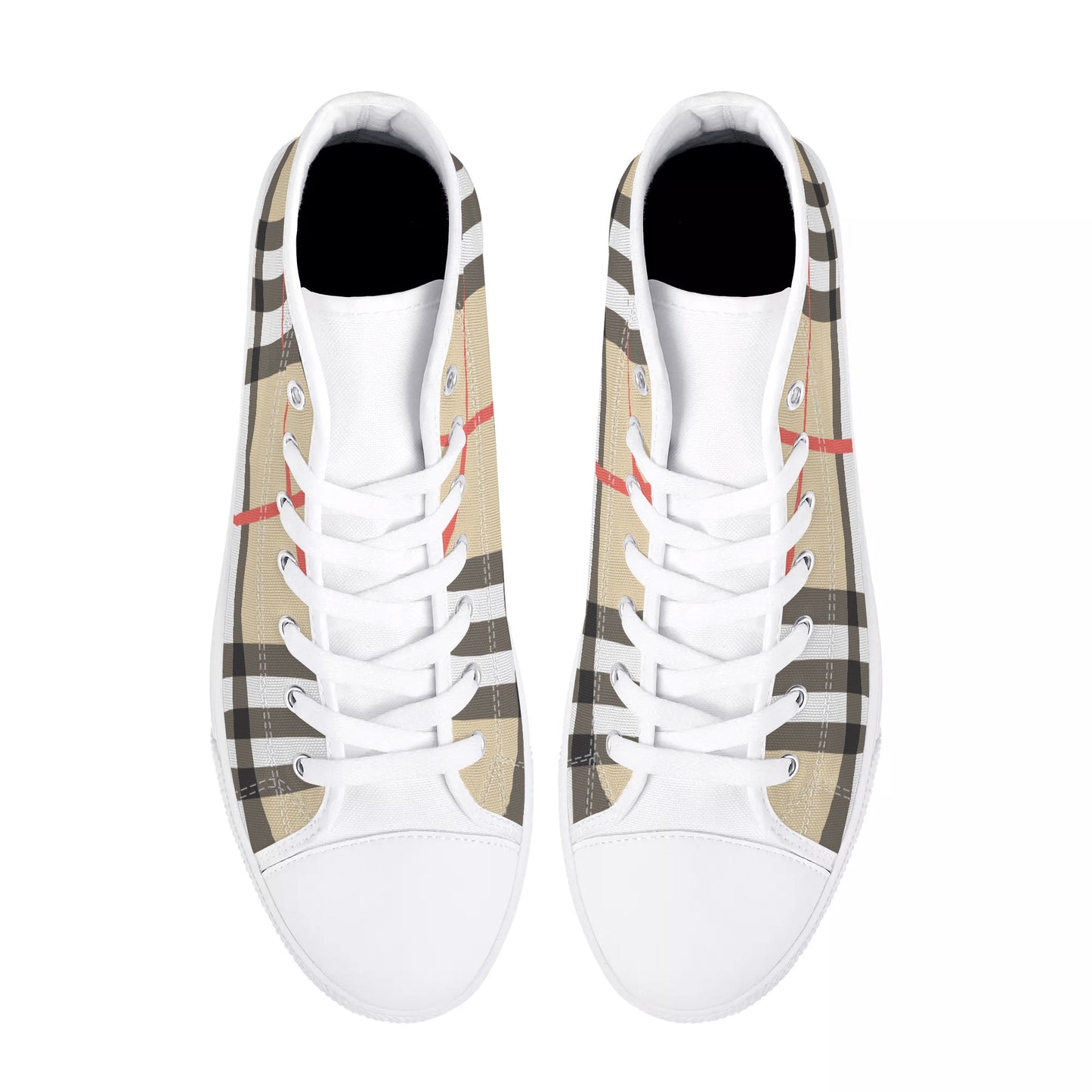 Mens High Top Checker Shoes