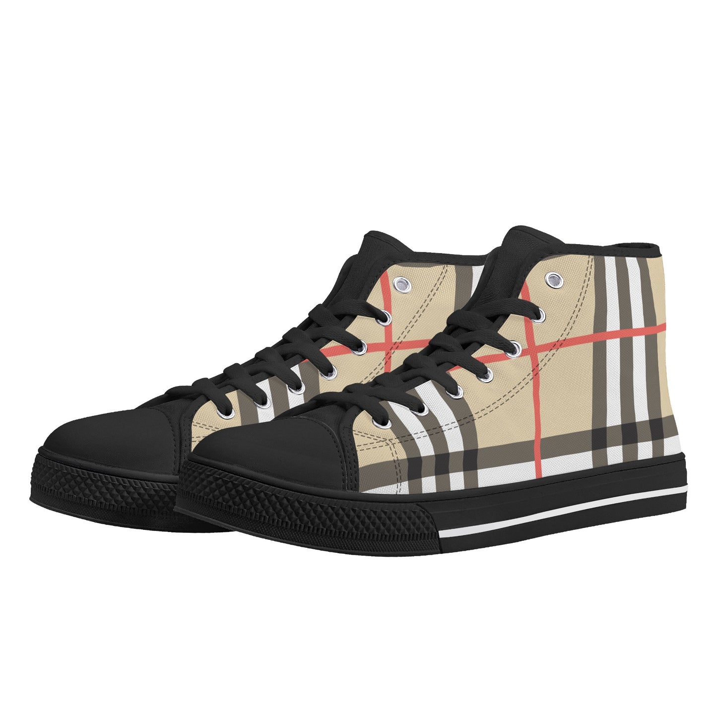Mens High Top Checker Shoes