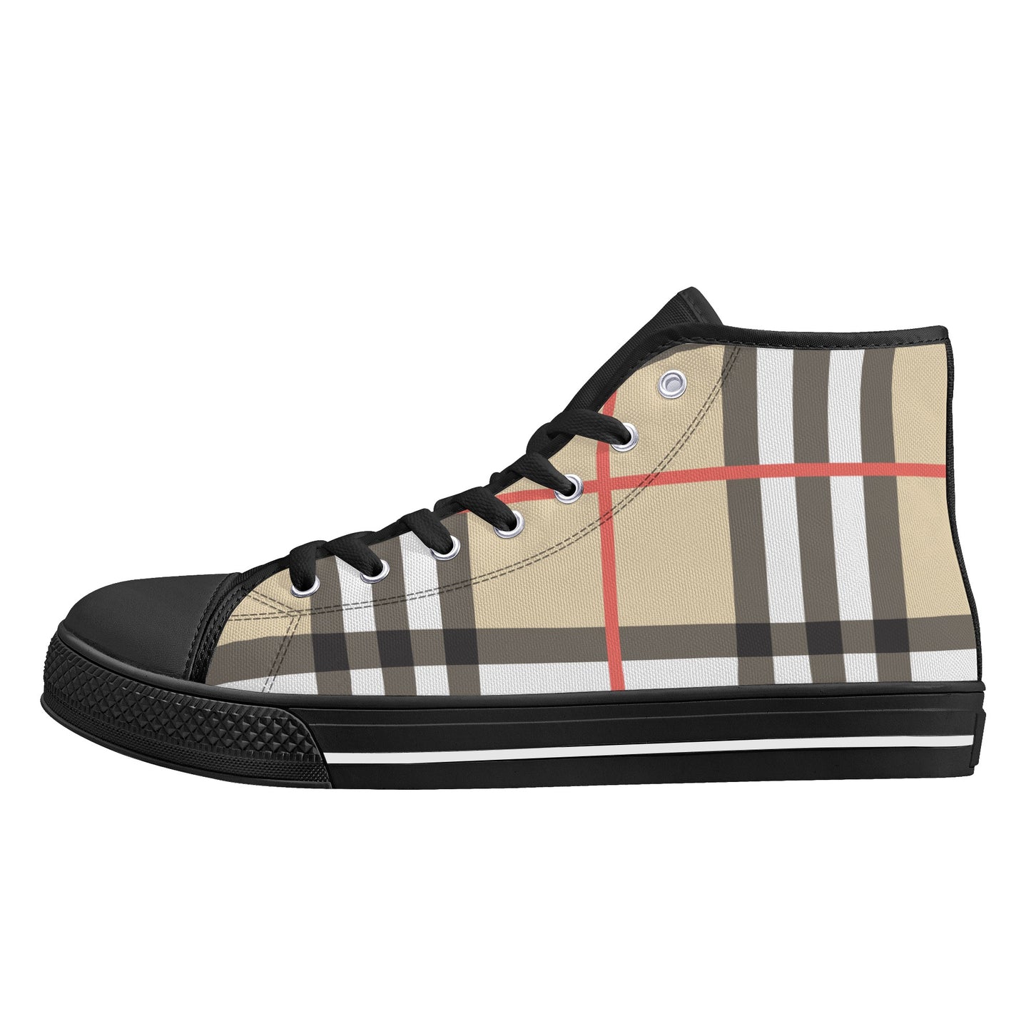 Mens High Top Checker Shoes