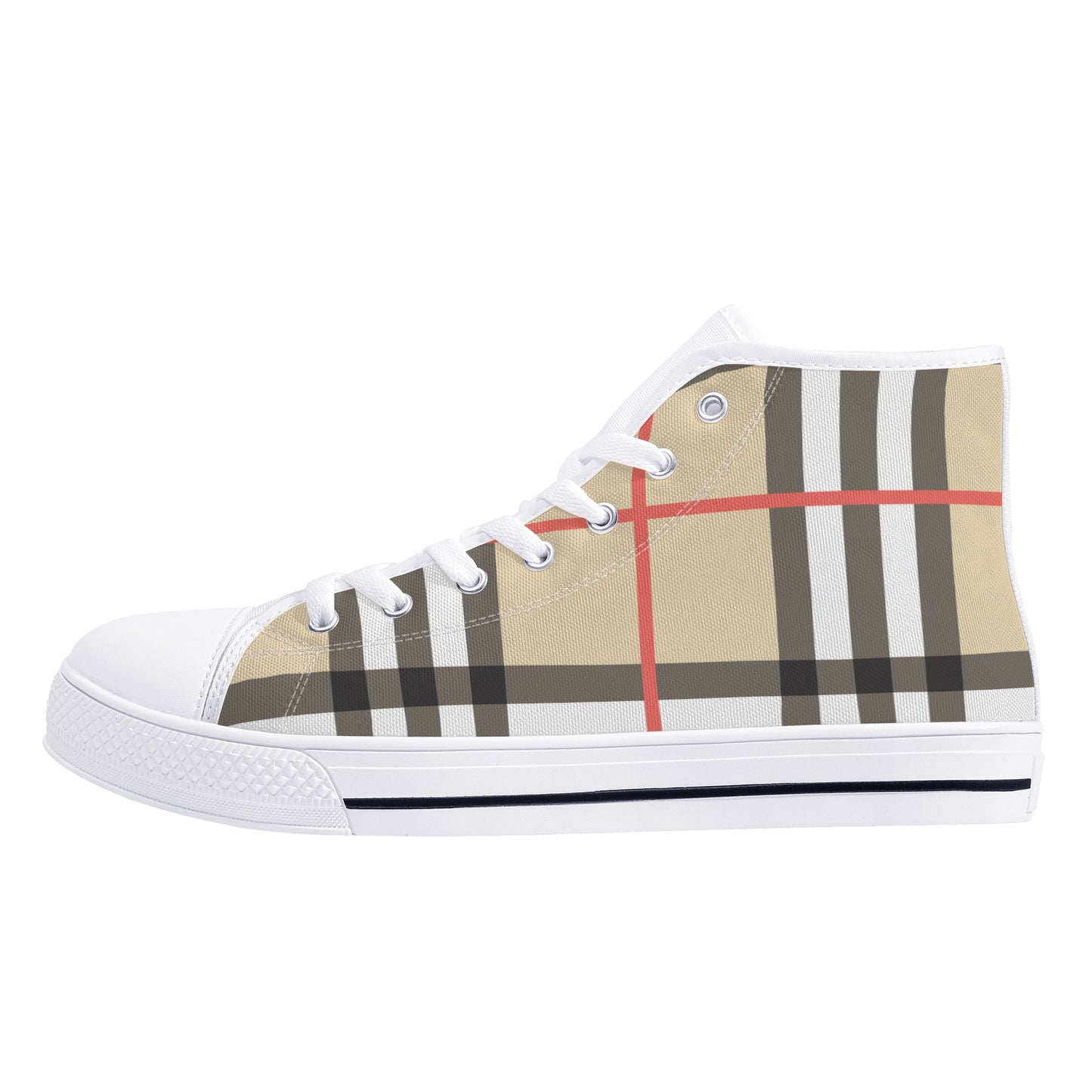Mens High Top Checker Shoes