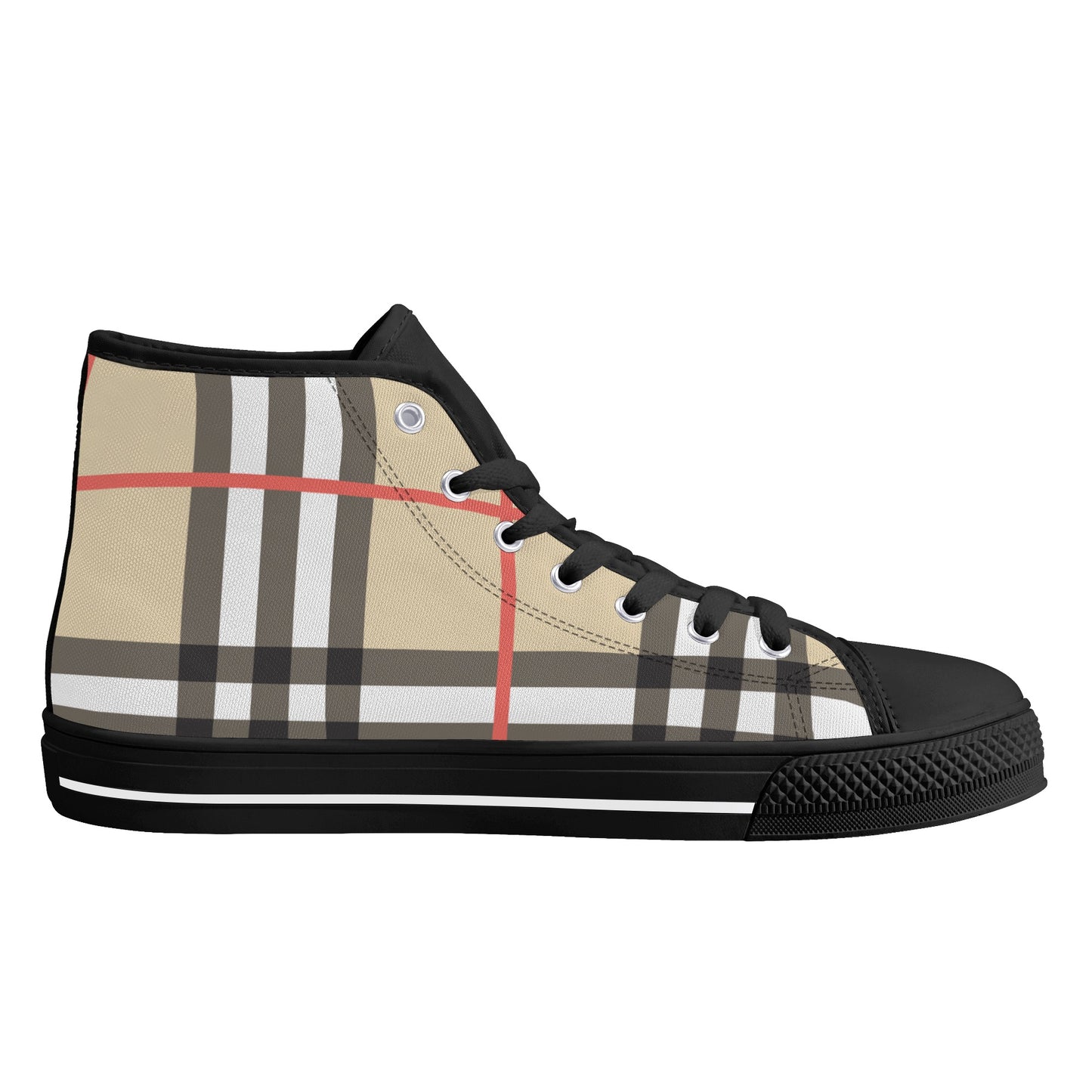Mens High Top Checker Shoes