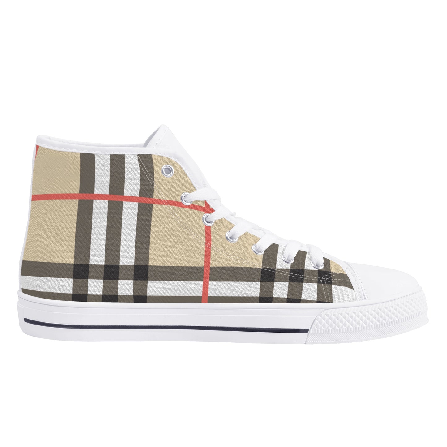 Mens High Top Checker Shoes