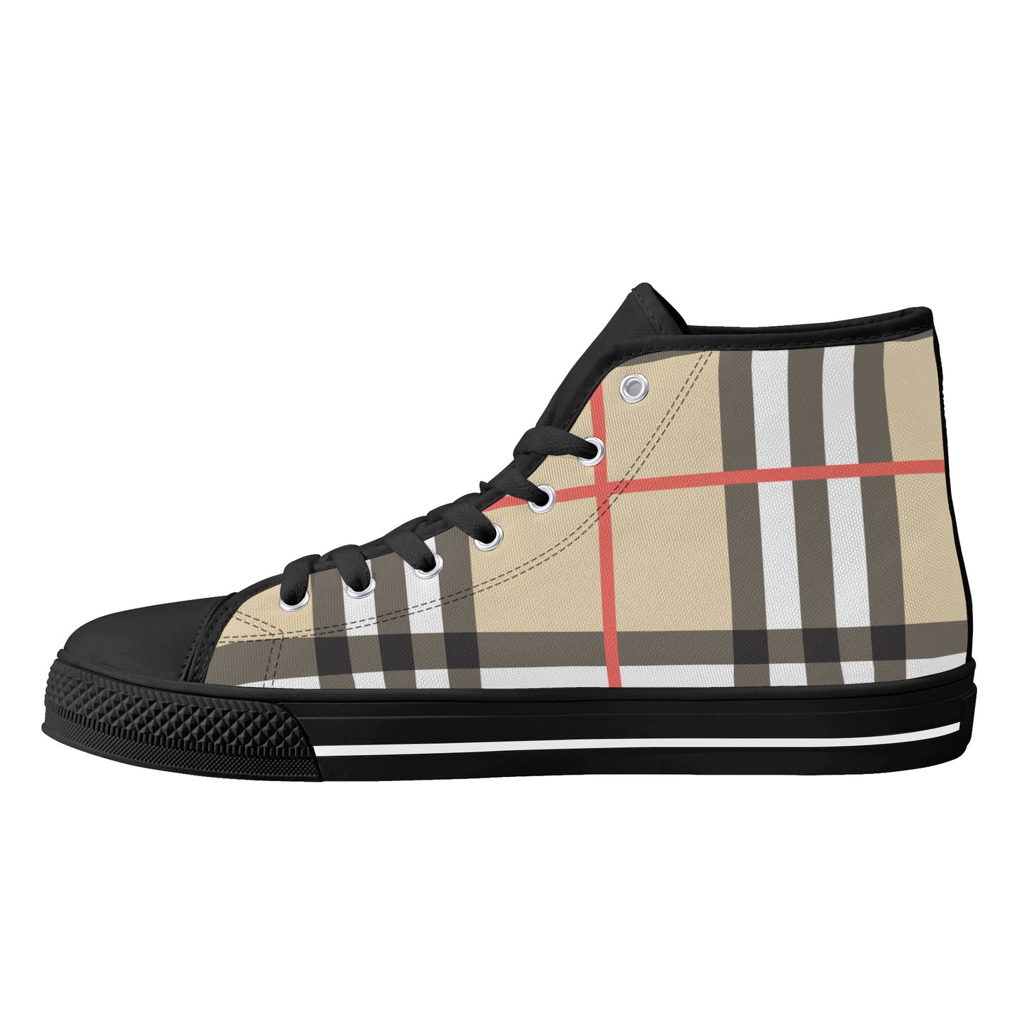 Mens High Top Checker Shoes