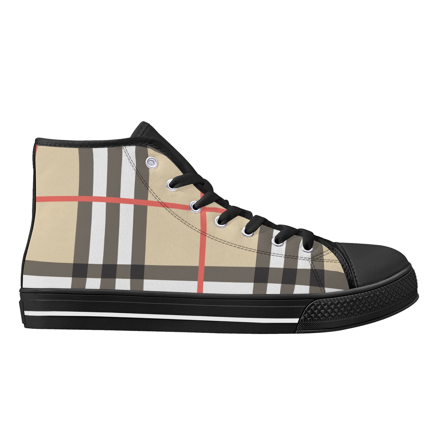 Mens High Top Checker Shoes