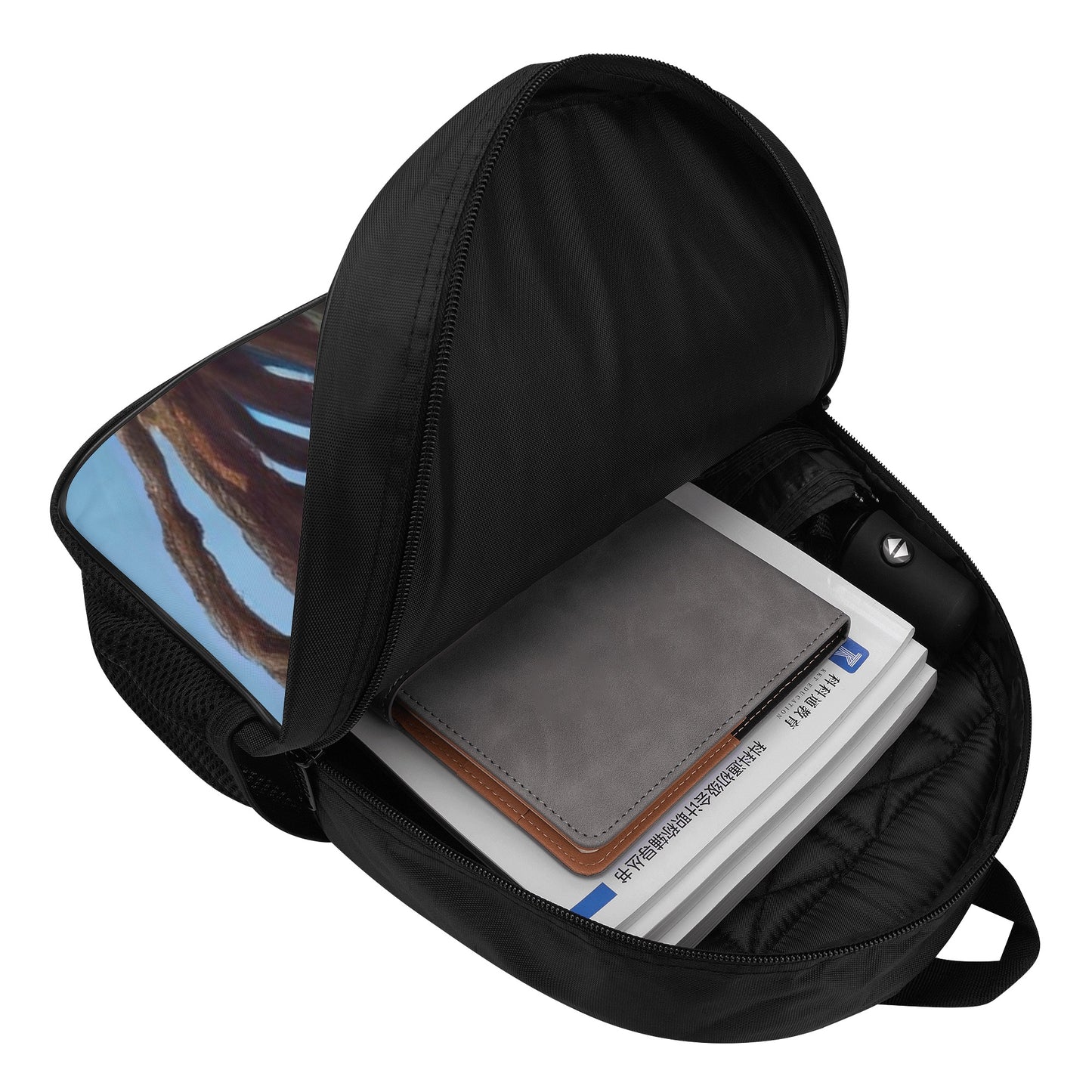 14 Inch Nylon Black Jesus Backpack