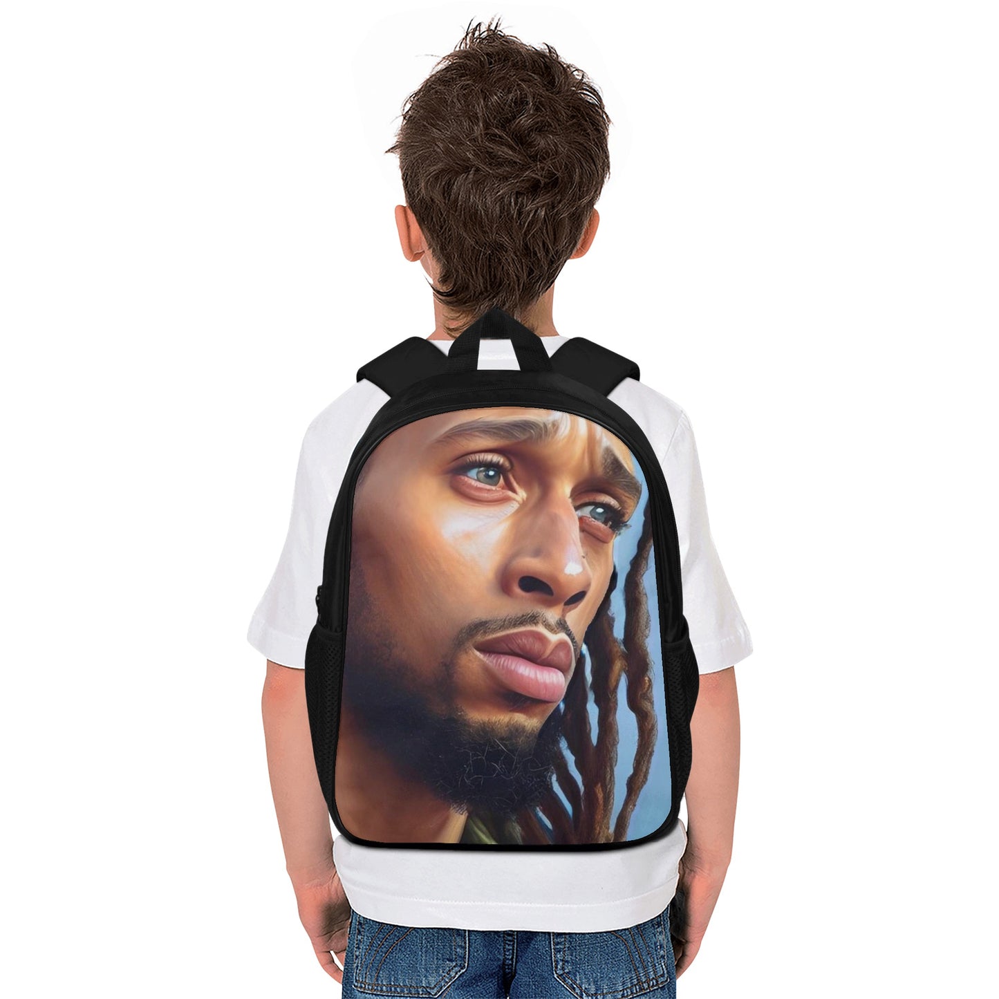 14 Inch Nylon Black Jesus Backpack