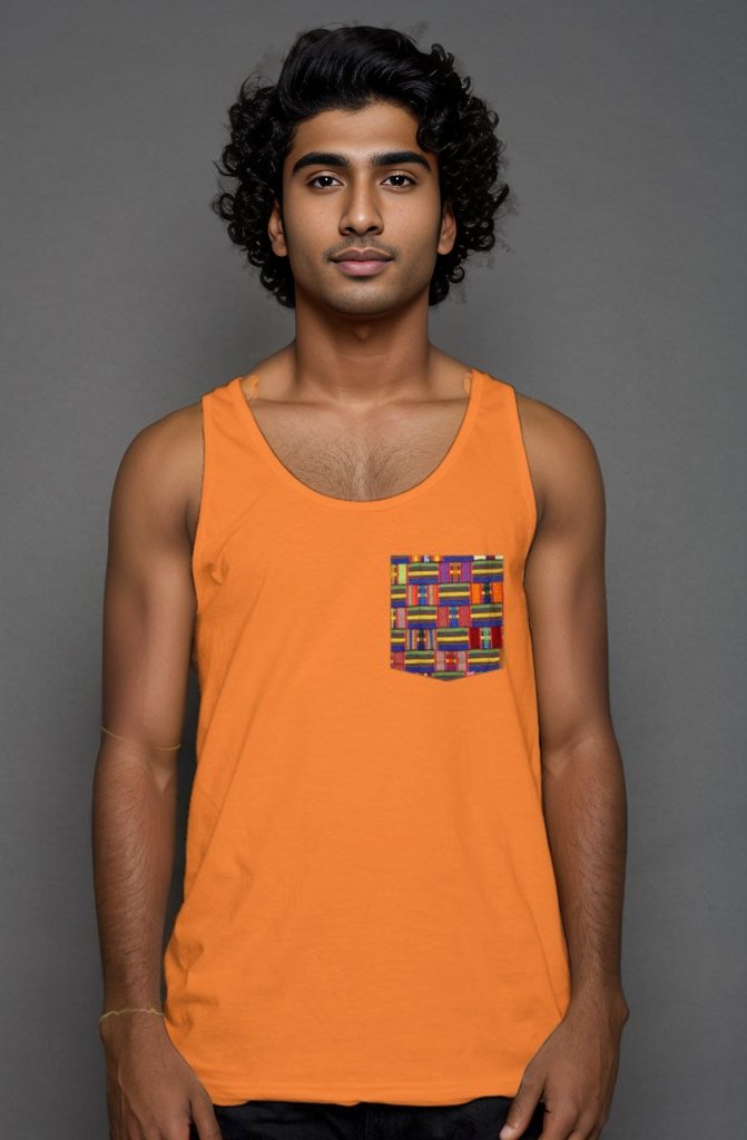 African Printed Pocket Tank