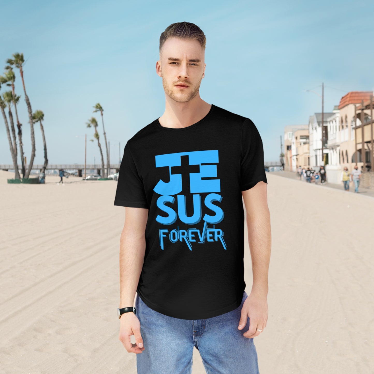 Men's Jersey Curved Hem Tee
