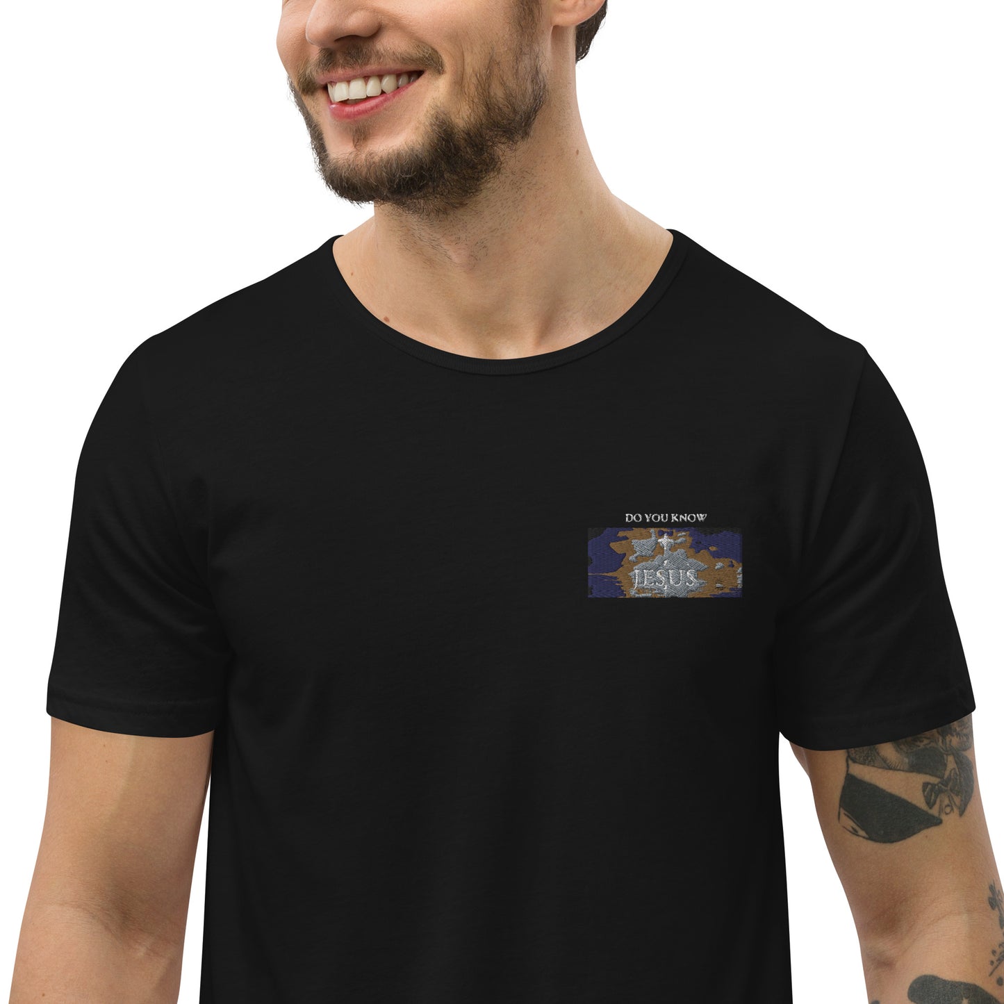 Do you know Jesus Men's Curved Hem T-Shirt