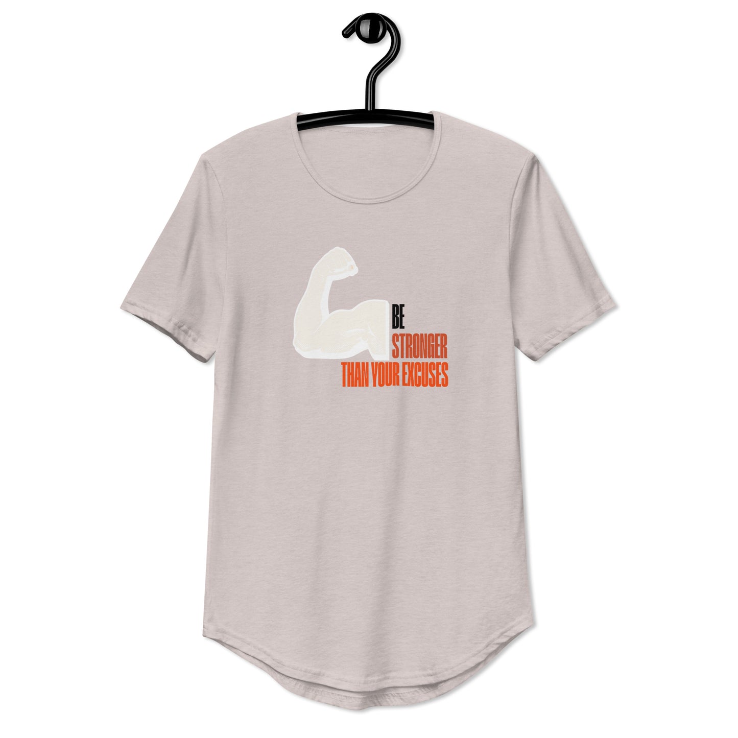 BSTYE Men's Curved Hem T-Shirt