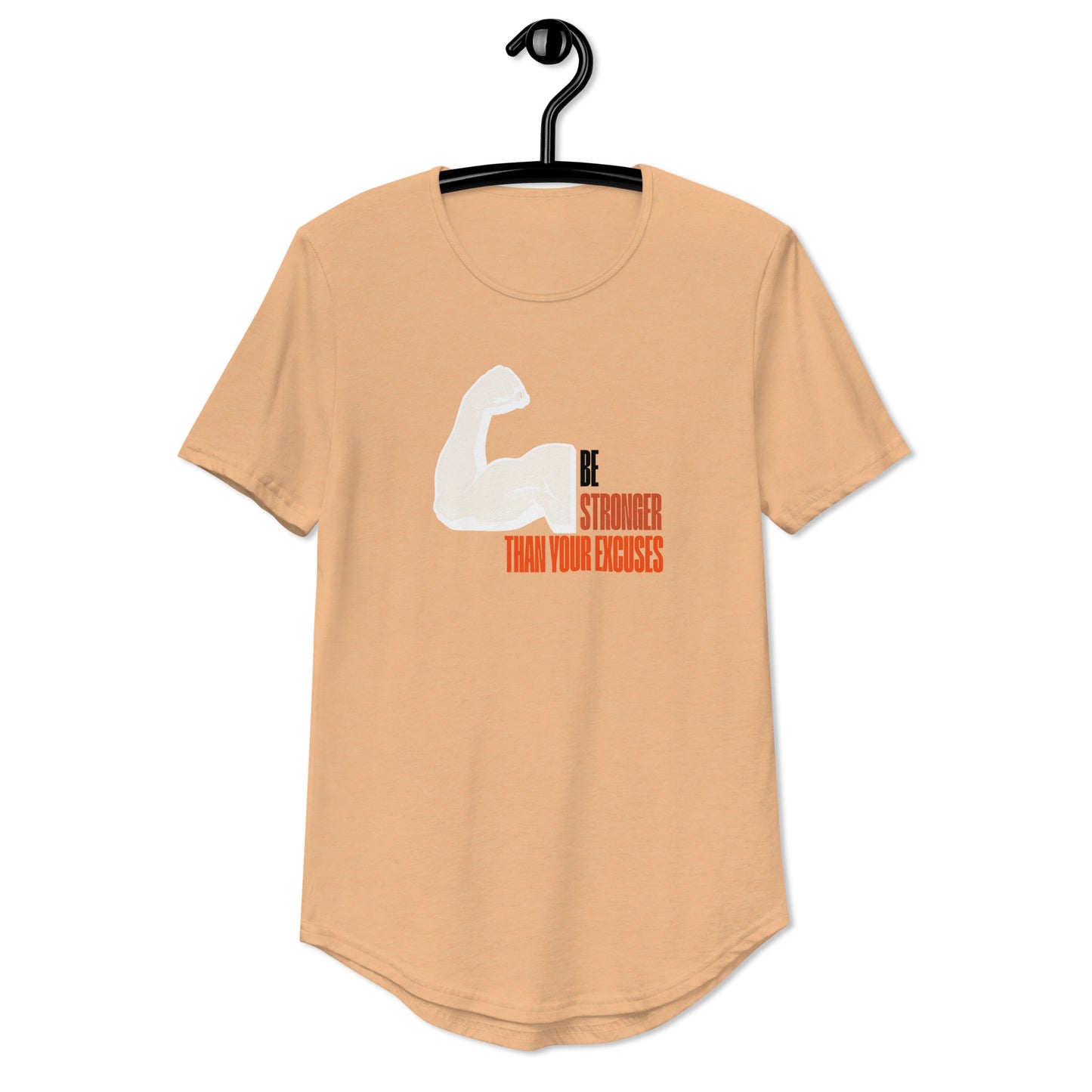 BSTYE Men's Curved Hem T-Shirt