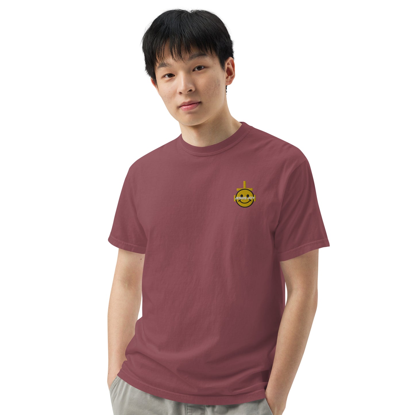 JESUS JOY Men’s garment-dyed heavyweight t-shirt