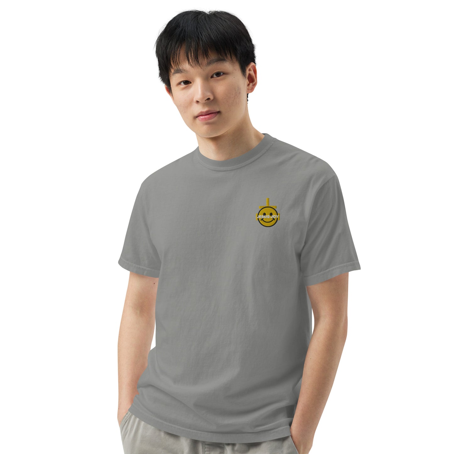 JESUS JOY Men’s garment-dyed heavyweight t-shirt