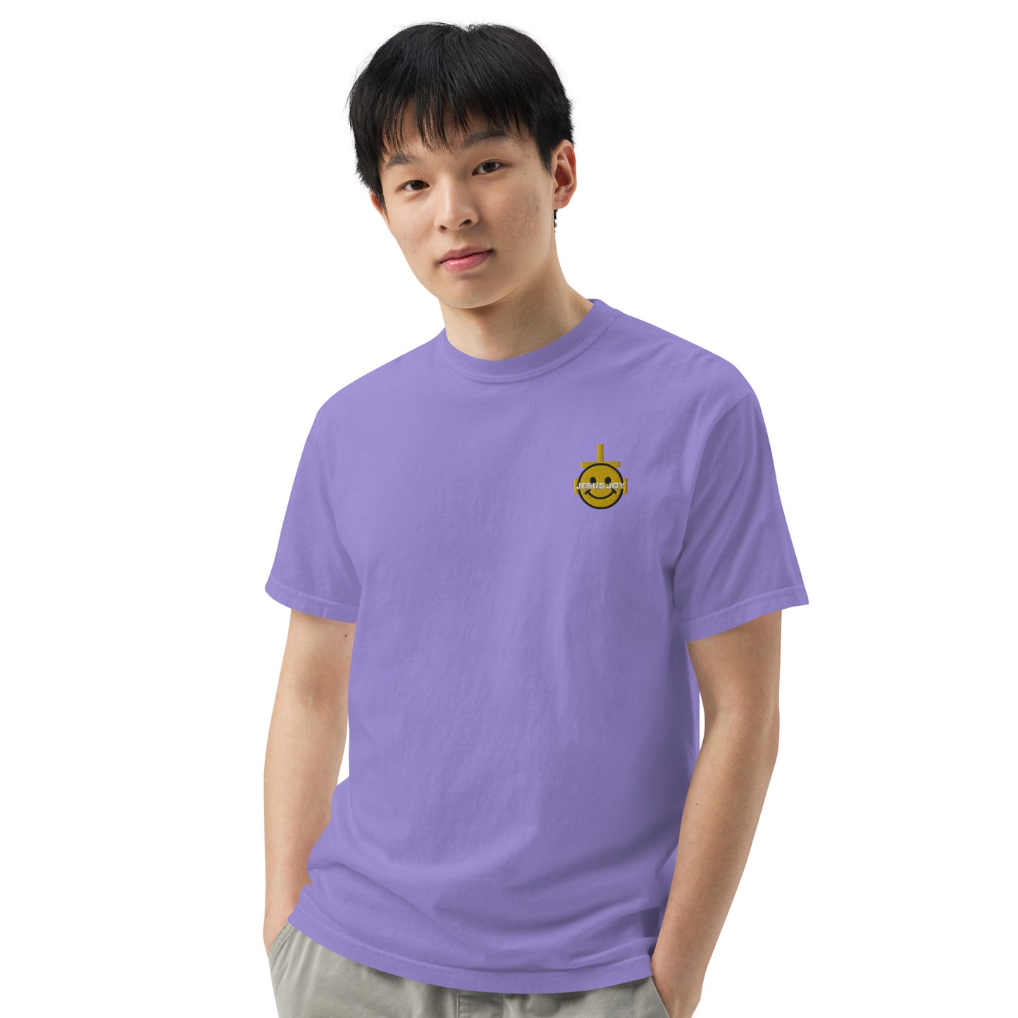 JESUS JOY Men’s garment-dyed heavyweight t-shirt