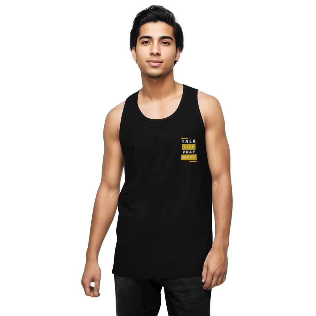 Talk Less Pray More Men’s premium tank top