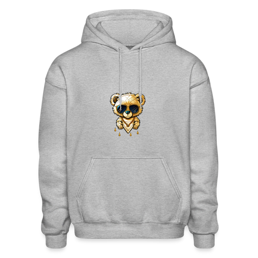 Cool Bear Drip Heavy Adult Hoodie - heather gray
