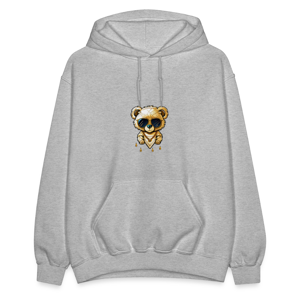 Cool Bear Drip Heavy Adult Hoodie - heather gray