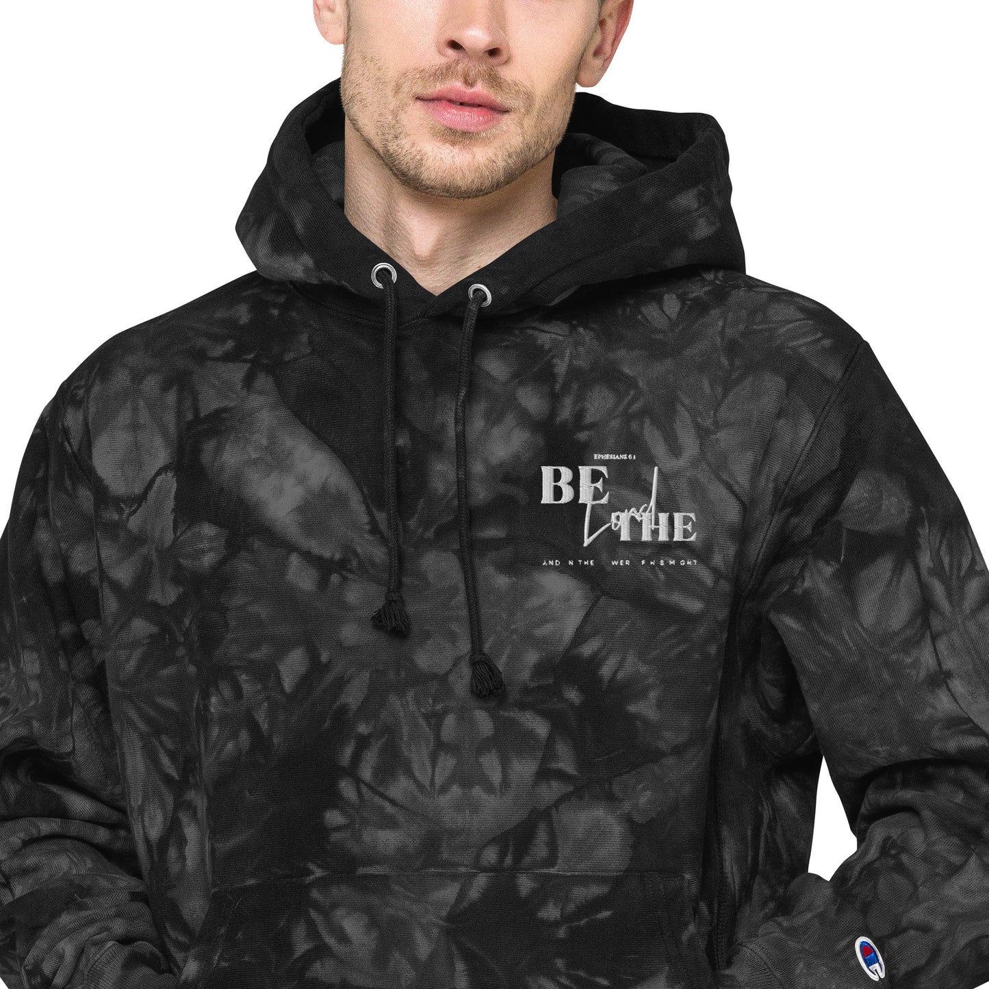 Be Strong in the Lord Unisex Champion tie-dye hoodie