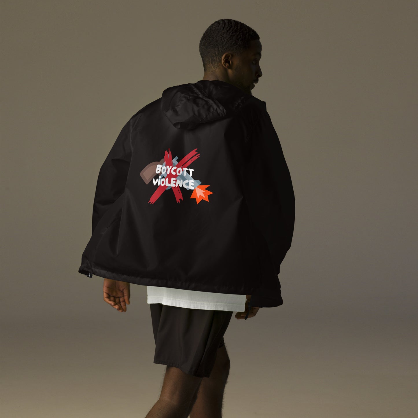 Boycott Violence Windbreaker