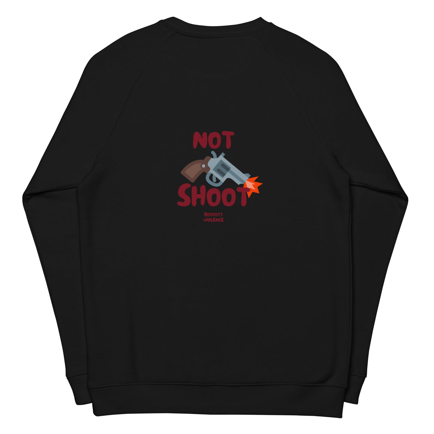 Piano Print Unisex organic Raglan sweatshirt