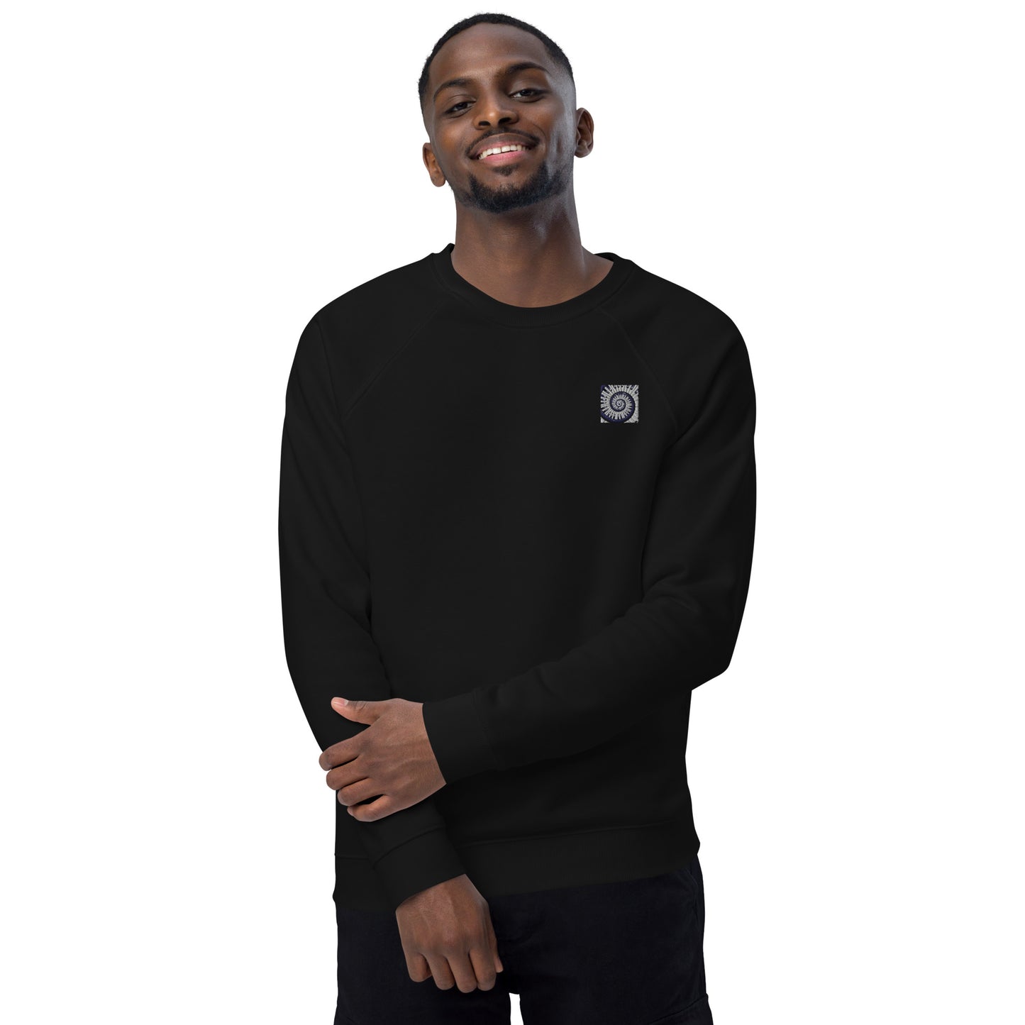 Piano Print Unisex organic Raglan sweatshirt