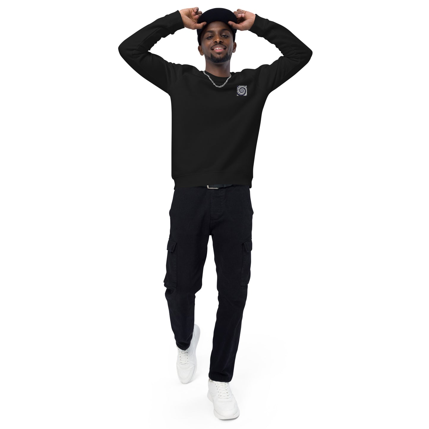Piano Print Unisex organic Raglan sweatshirt