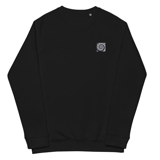 Piano Print Unisex organic Raglan sweatshirt
