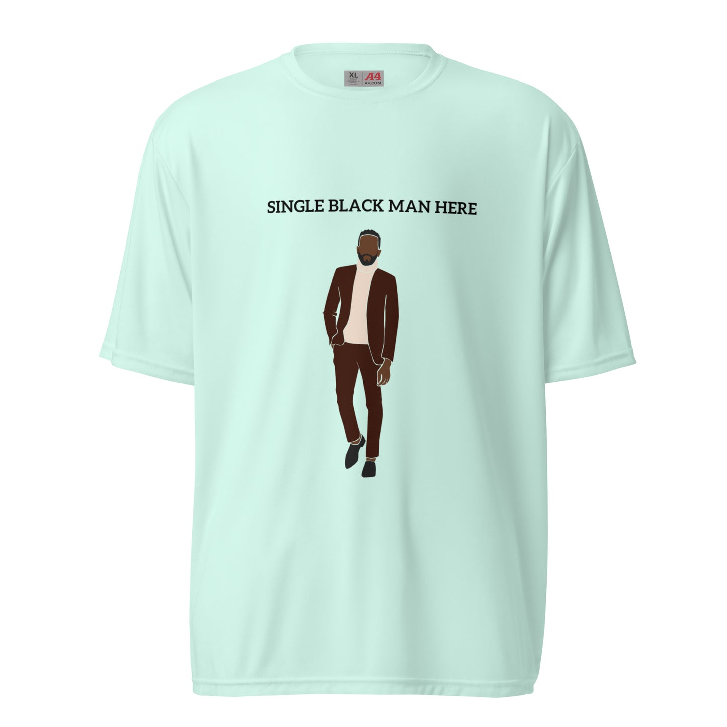 Single Black Man performance crew neck t-shirt