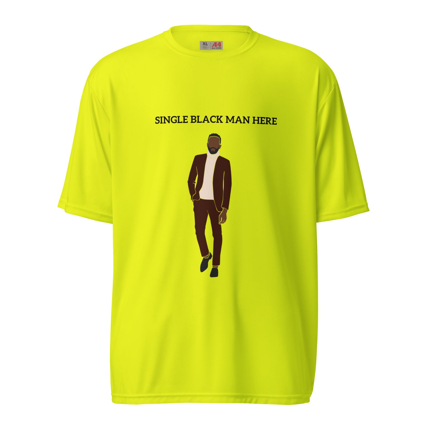 Single Black Man performance crew neck t-shirt