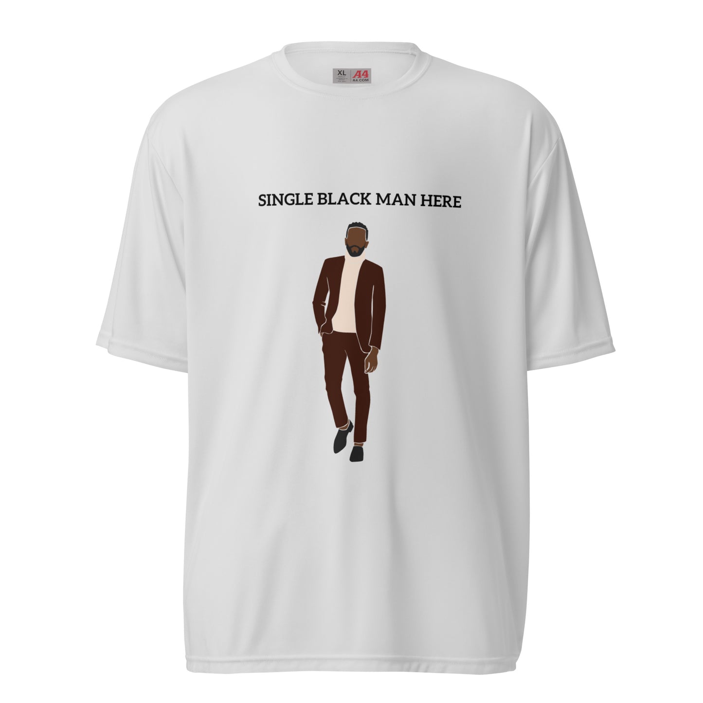 Single Black Man performance crew neck t-shirt