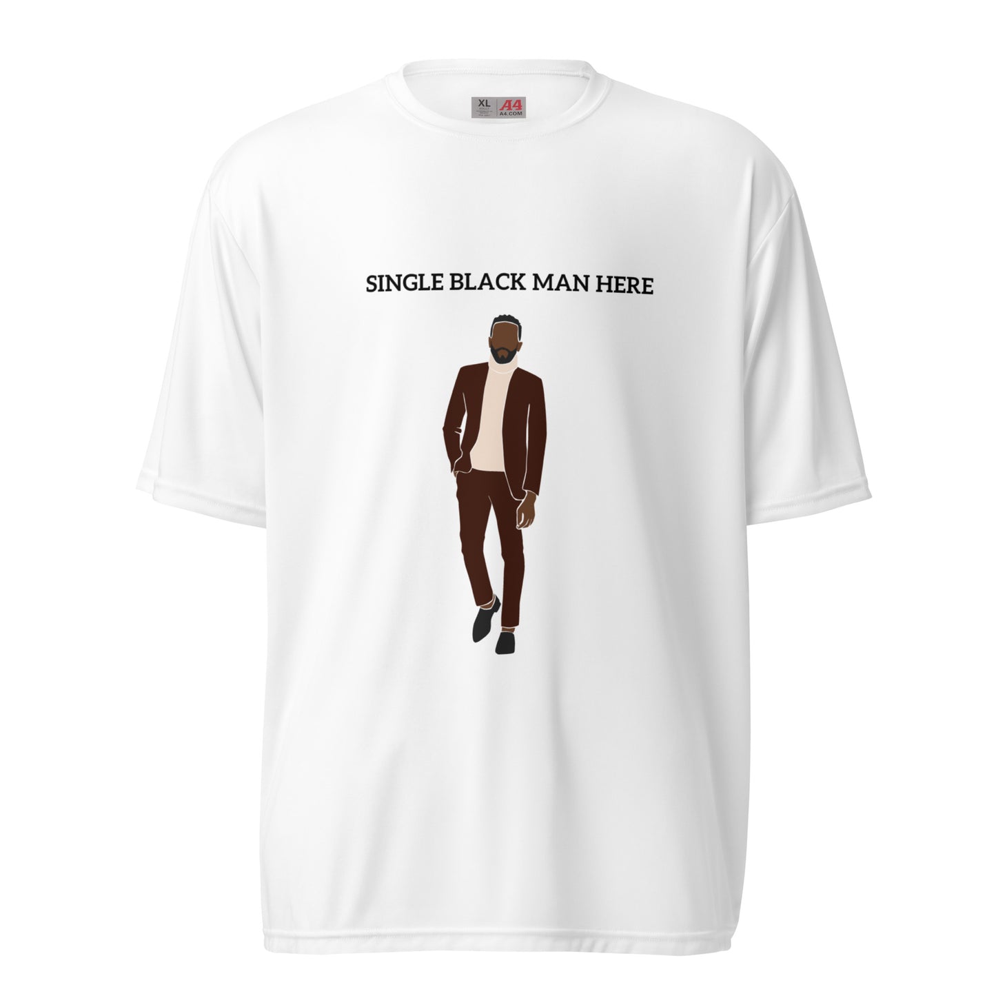 Single Black Man performance crew neck t-shirt