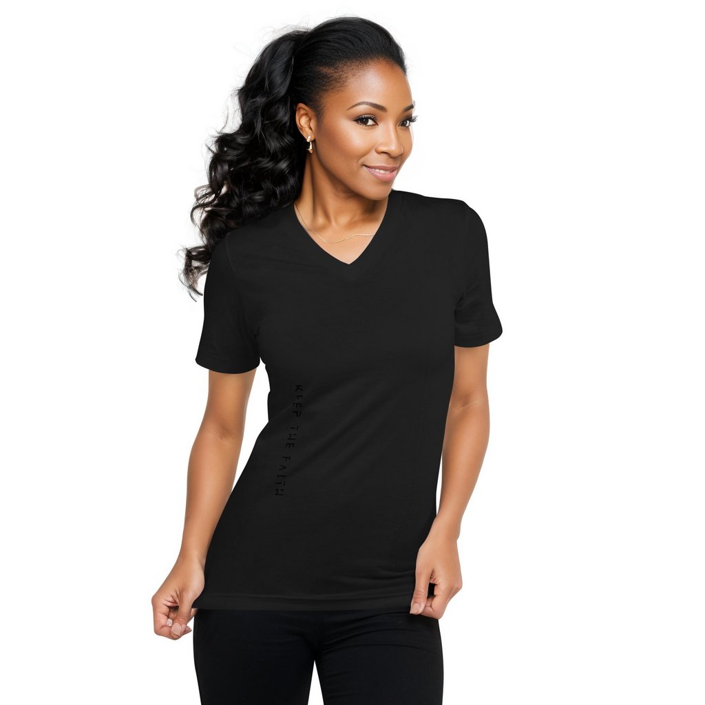 Keep the Faith Unisex Short Sleeve V-Neck T-Shirt