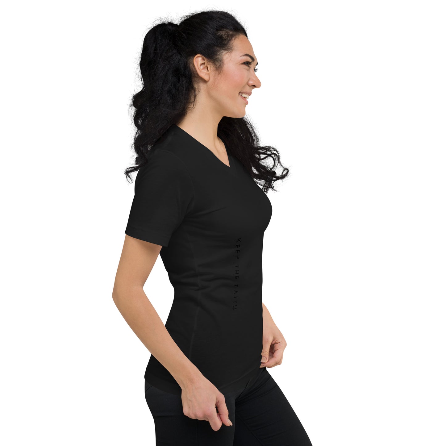 Keep the Faith Unisex Short Sleeve V-Neck T-Shirt