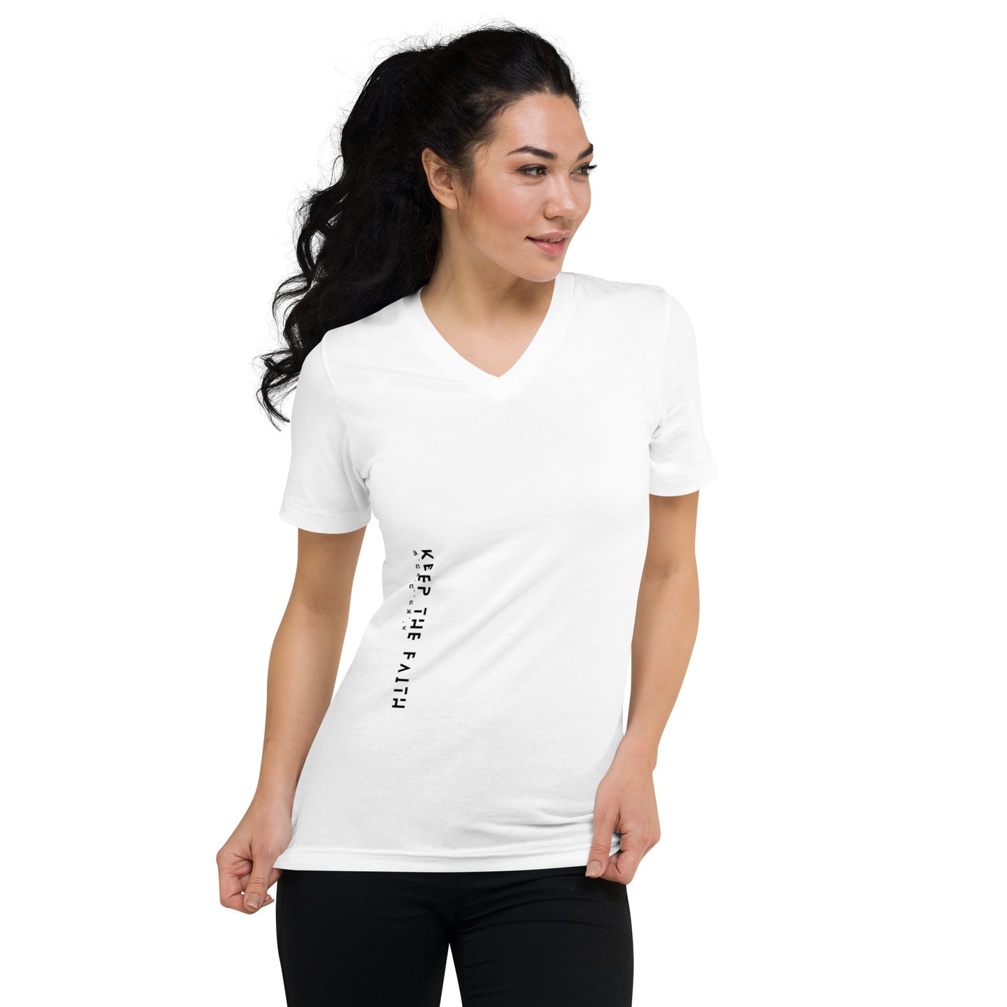 Keep the Faith Unisex Short Sleeve V-Neck T-Shirt