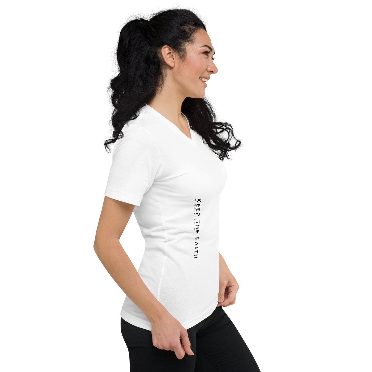 Keep the Faith Unisex Short Sleeve V-Neck T-Shirt