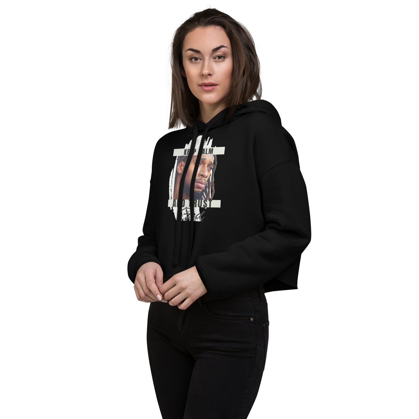 Black Jesus Crop Hoodie