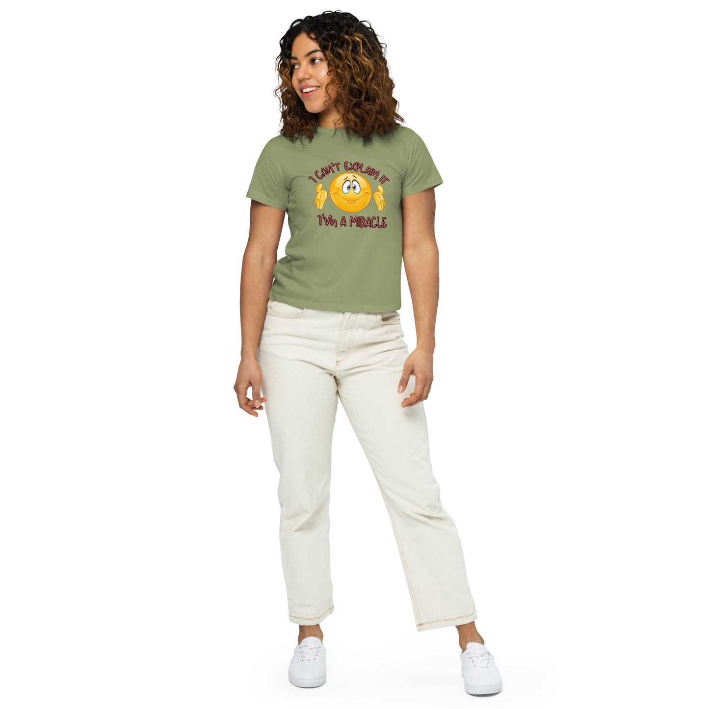 Women’s I'm a Miracle high-waisted t-shirt
